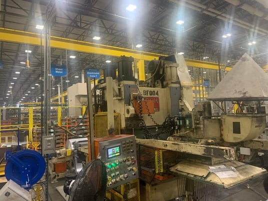 60 Ton, Burr Oak #FP2B-42, 1998 fin press line, 1.5" stroke, 12" Shut Height, 42' x 34" bed area, 133-350 - Image 9