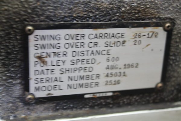 25" x 240"/8' Lodge & Shipley #RXE2516, dual side hollow spindle engine/boring lathe, 1962 - Image 10