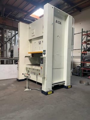 330 Ton, Aida #NS2-3000, Straight Side Press, 11.8" stroke, 15-35 SPM, 25.6" die height max, 5.12" adj - Image 6