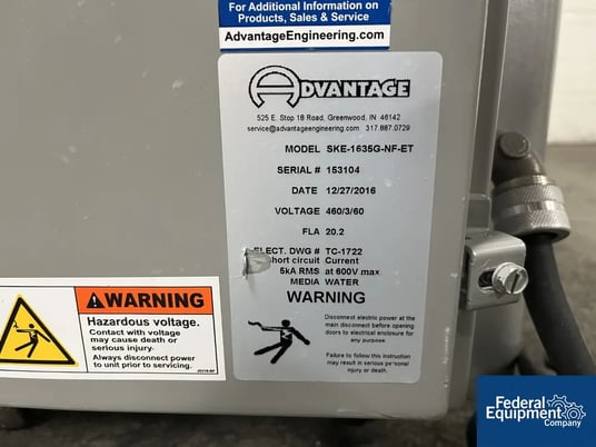 16 KW Advantage G Series #SKE-1635G-NF-ET, Temperature Control Unit, 460 V., 2016 - Image 2