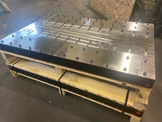 200 Ton, Blow, Heated Platen Press, 4-post, 78" x 46" bed, 40" open, 42" stroke, oil heater, PLC, Rebuilt - Image 5