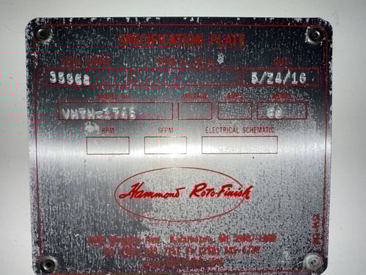 6 cu.ft. CLM Vibetech #VHTH-1748, tub type vibratory finisher, 5 HP - Image 9