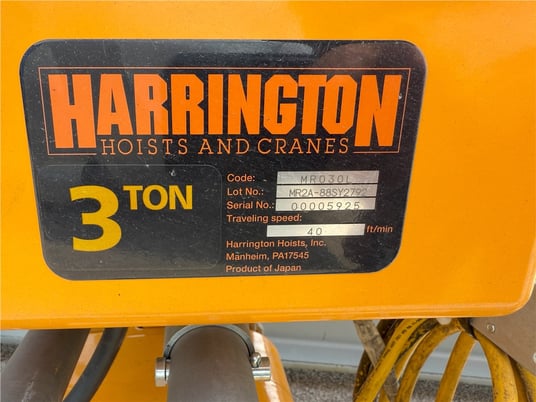 3 Ton, Top Running Bridge Crane, Freestanding, Motorized, 38' Runway, 20' width Bridge, 20' High, 20' Lift - Image 4