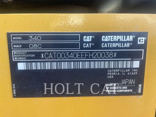 Caterpillar 340 10 TC, Crawler Excavator, 1108 hours, S/N: EFH20038, 2024 - Image 6