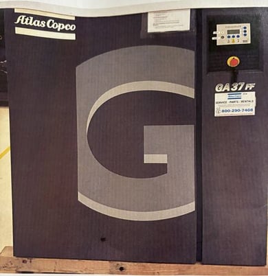 233 CFM, 104 psi, Atlas Copco #GA37-FF, Screw Compressor w/ Integrated Dryer, Tank & Parts, 50 HP - Image 2