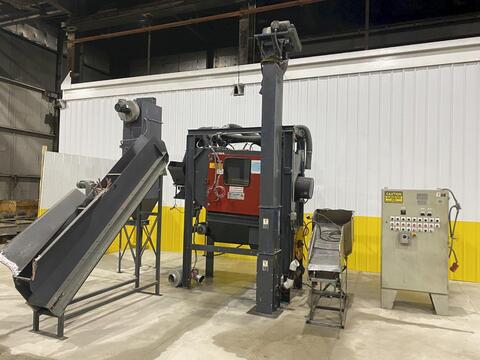 Rosler #JDBC-11/2, Continuous Barrell Blasting/Automatic Parts Deburring Machine, 13.75" diameter x 36" L - Image 2