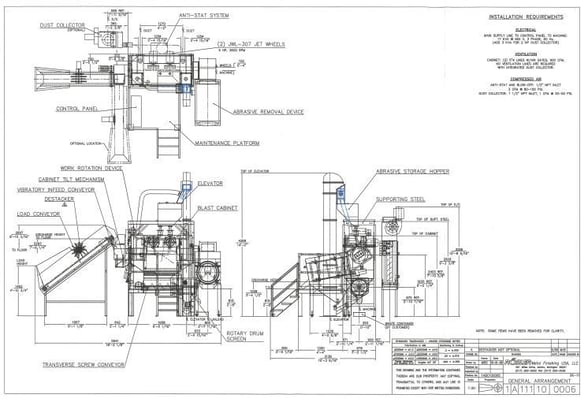 Rosler #JDBC-11/2, Continuous Barrell Blasting/Automatic Parts Deburring Machine, 13.75" diameter x 36" L - Image 3