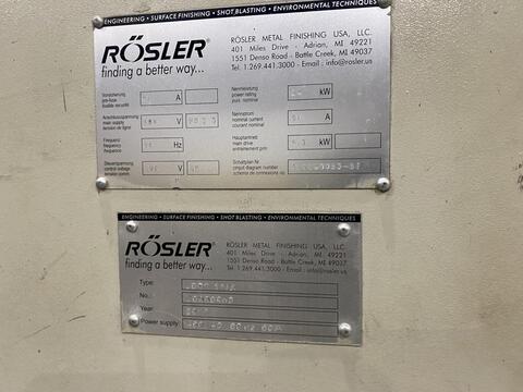 Rosler #JDBC-11/2, Continuous Barrell Blasting/Automatic Parts Deburring Machine, 13.75" diameter x 36" L - Image 4