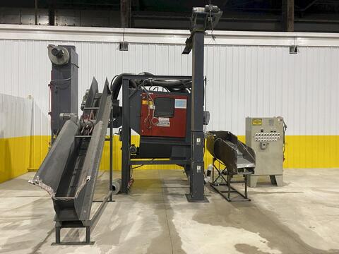 Rosler #JDBC-11/2, Continuous Barrell Blasting/Automatic Parts Deburring Machine, 13.75" diameter x 36" L - Image 5