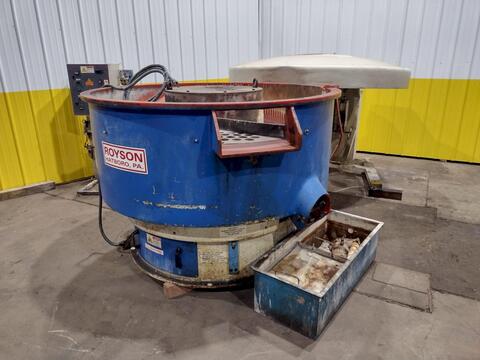 16 cu.ft. Royson #20-CTV-IS, Vibratory Finishing Bowl Deburring, 17.7" width x 29.5" D Channel, 63.4" Bowl - Image 2
