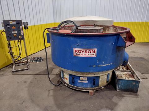 16 cu.ft. Royson #20-CTV-IS, Vibratory Finishing Bowl Deburring, 17.7" width x 29.5" D Channel, 63.4" Bowl - Image 3