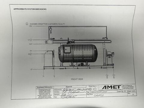 82" x 212" Amet #CWLS25-5400Z, Circumferential Welding Lathe, 31" Face diameter, 5500 lb. Part Capacity, 2015 - Image 5