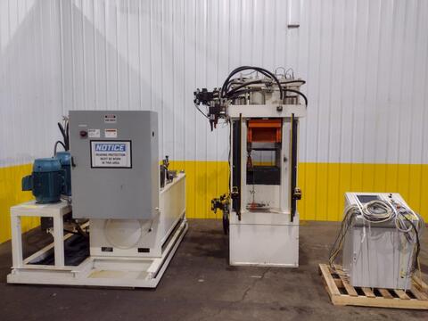 200 Ton, AMD, 4-Post Heavy Duty Hydraulic Press, 16" Shut H, 18.5" Between Housing, 15" x 18" Bed & Ram, 75 - Image 4