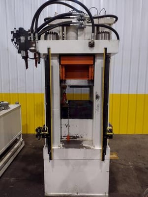 200 Ton, AMD, 4-Post Heavy Duty Hydraulic Press, 16" Shut H, 18.5" Between Housing, 15" x 18" Bed & Ram, 75 - Image 6