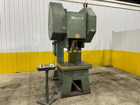 120 Ton, Rousselle #G1-120, OBI Stamping Press, 3" Stroke, 4" Adjustment, 18" Shut H, 45 SPM, 13" x 18.5" - Image 1