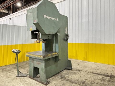 120 Ton, Rousselle #G1-120, OBI Stamping Press, 3" Stroke, 4" Adjustment, 18" Shut H, 45 SPM, 13" x 18.5" - Image 3