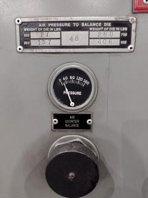 60 Ton, Bliss #C-60, OBI Stamping Punch Press, 8" Stroke, 3" Slide Adjustment, 13.5" Shut H, 31.5" x 22" Bed - Image 9