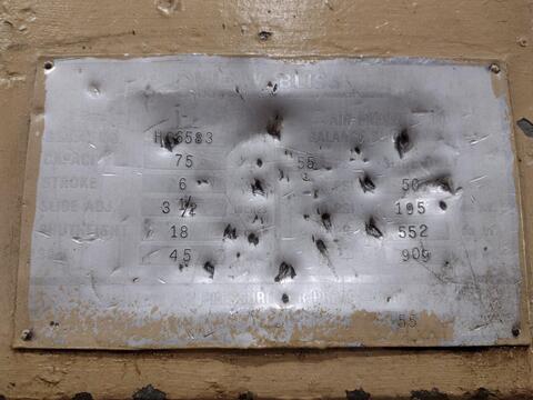 75 Ton, Bliss #C75, OBI Stamping Press, 6" Stroke, 3.5" Adjustment, 18" Shut H, 45 SPM, 24" x 36" Bed, 7.5 - Image 3