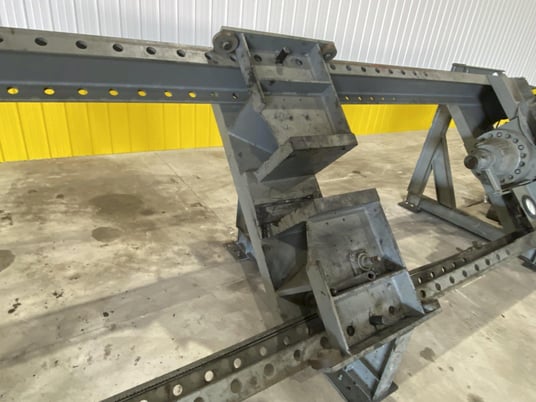 150 Ton, Dake, Horizontal Inclined Hydraulic Wheel Press, 8" Ram diameter, 48" Between Posts, 14' L, 10 HP - Image 4
