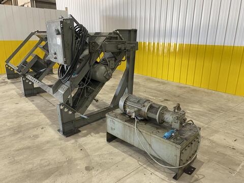 150 Ton, Dake, Horizontal Inclined Hydraulic Wheel Press, 8" Ram diameter, 48" Between Posts, 14' L, 10 HP - Image 7