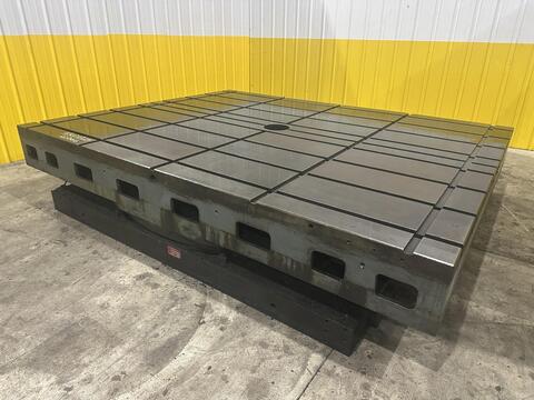 96" x 120" Giddings & Lewis, T-Slot Powered Air Lift Rotary Table, (8) T-Slots, 24" Height - Image 2