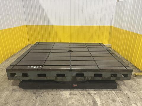 96" x 120" Giddings & Lewis, T-Slot Powered Air Lift Rotary Table, (8) T-Slots, 24" Height - Image 4
