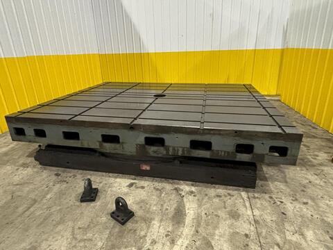 96" x 120" Giddings & Lewis, T-Slot Powered Air Lift Rotary Table, (8) T-Slots, 24" Height - Image 7