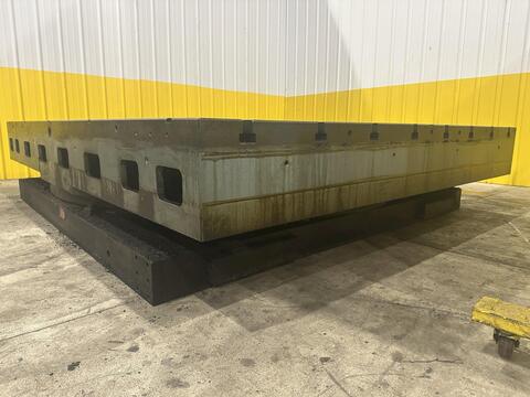 96" x 120" Giddings & Lewis, T-Slot Powered Air Lift Rotary Table, (8) T-Slots, 24" Height - Image 9