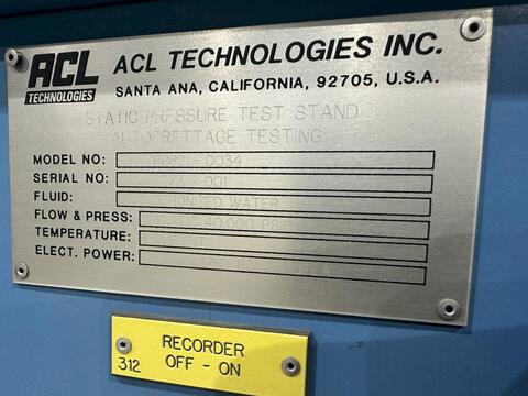 ACL Technologies #9882-0034, Pressure & Flow Test Bench Machine, 40000 psi - Image 3