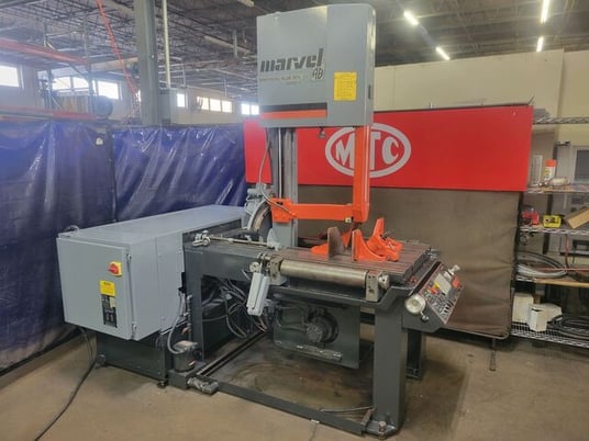 20" x 18" Marvel #81-11, vertical tilt frame saws, 10 HP, 1.25" x 169" blade, 60-400 FPM, 2003 - Image 1