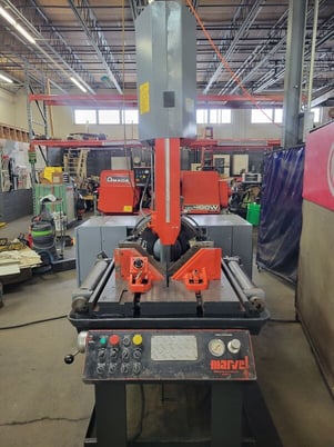 20" x 18" Marvel #81-11, vertical tilt frame saws, 10 HP, 1.25" x 169" blade, 60-400 FPM, 2003 - Image 7