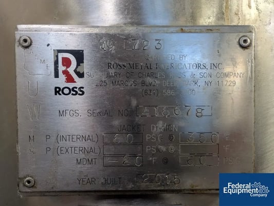 10 gallon Ross #PVM-10, Planetary Mixer, 304 Stainless Steel, variable speed, explosion proof, 230/460 V. - Image 2