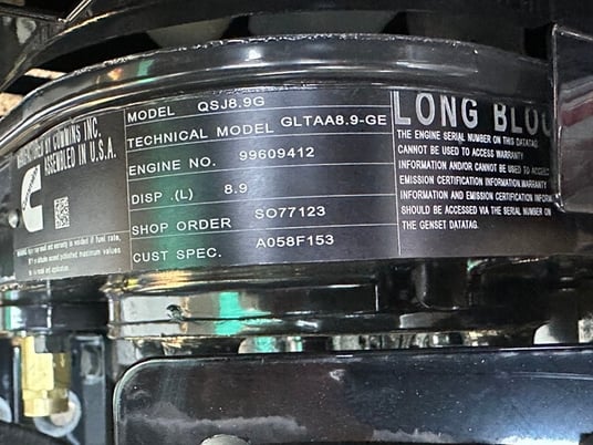 100 KW Cummins #C150N6, Natural gas generator set, QSJ8.9G engine, 240 HP, EPA, 120/208 Volts, PMG, UL 2200 - Image 10