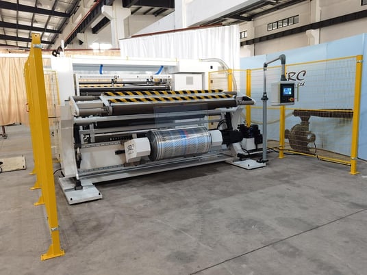 SRC Systems #810-LS, duplex slitter, 82" width, 32" rewind, dancer arm controlled tension at unwind - Image 3