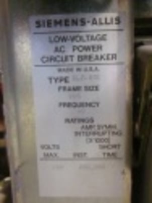 800 Amps, Siemens-Allis, RLD-800, manually operated, drawout, #AB3382 - Image 8