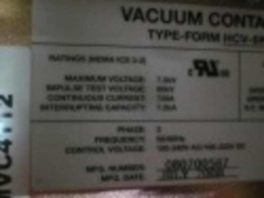 720 Amp. Square D, Motorpact, Vacuum Contactor, #MVC4112 - Image 1