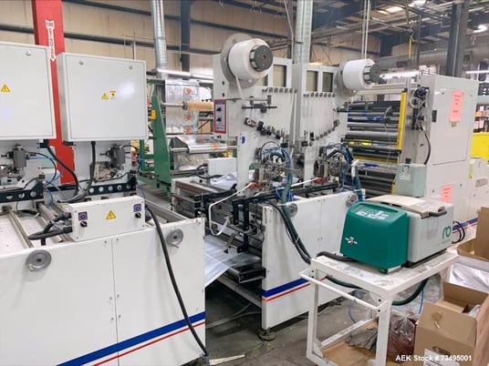 Mamata #VEGA-1200-A, Dual Draw Roll Bag Maker, twin lane, 250/150 CPM side/bottom, 480 VAC, 2014 - Image 2