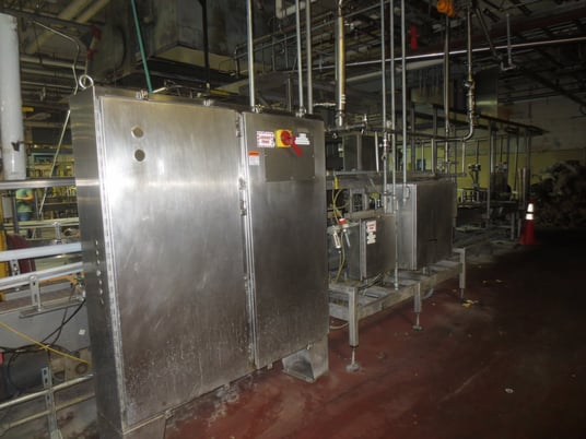 Pearson-Stilltide, cube packaging line, w/ Fillers, Case Handling, & Flow Metering, 50 lb., AB SLC & PLC - Image 3