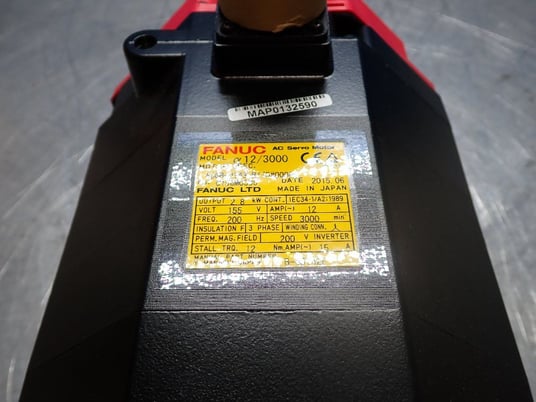 2.8 KW Fanuc #Alpha-12/3000, Servo Motor, 12 Amps, 3000 RPM, 155 V, 2015 - Image 2