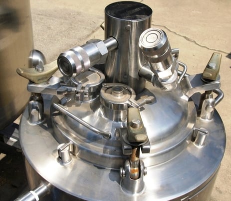 5 gallon Precision Stainless, 316 Stainless Steel tank, jacketed, 50 psi, 12" x 12", 1997 - Image 4