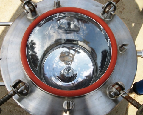 5 gallon Precision Stainless, 316 Stainless Steel tank, jacketed, 50 psi, 12" x 12", 1997 - Image 6