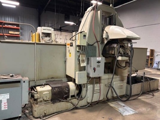 14" x 72" Mattison #14X16X72, horizontal reciprocating table, 20" x 3" wheel - Image 4