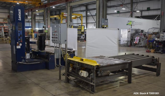 Lantech V Series #SVAMD, Auto Stretch Wrapper, 40 Loads/Hour, 30 FPM, AB SLC PLC, 12" roll diameter - Image 4