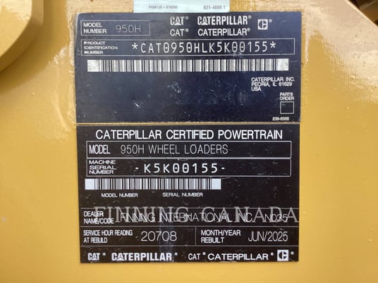 Cat 950H, Wheel Loader, 10 hours, S/N: K5K00155, 2006 - Image 5