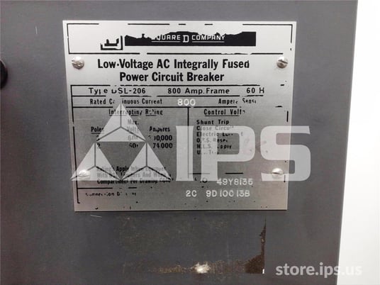 800 Amps Square D Dsl-206 Mo/do Amptector I-a Lsig - Image 5