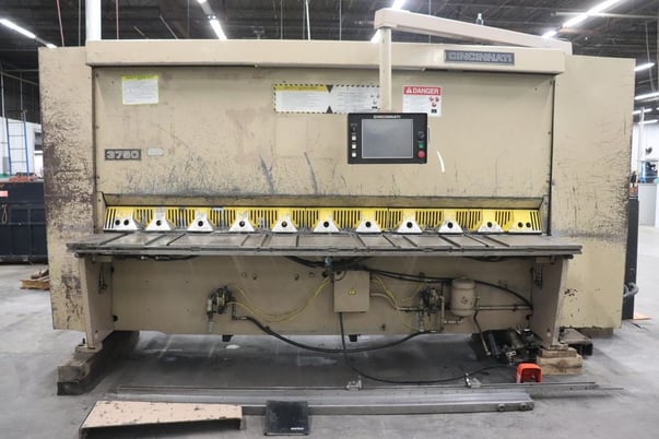 3/8" x 10' Cincinnati #3750CH, CNC hydraulic shear, CNC touchscreen Control, 13 hold downs - Image 1