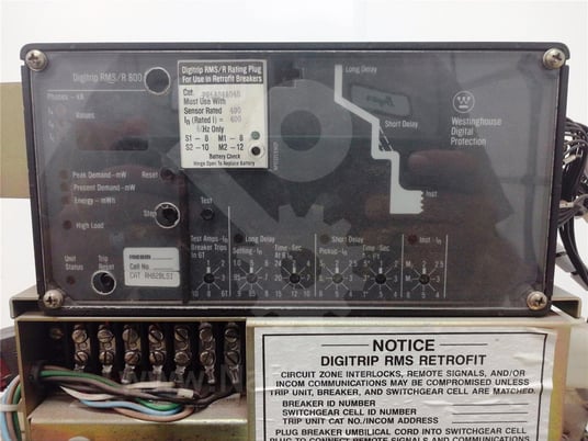 600 Amps, WH Dbl-25 Eo/do 3p 440 Volts AC Close, 120 Volts AC Shunt Trip, Digitrip Rms/r 800 Lsi, 600 Amps - Image 6