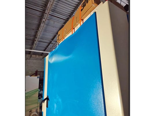 43" x 75" Houfek #Maxx-1100RC, 2 head wide belt sander, 15-45 FPM, 6" diameter contact roll, 2007 - Image 3