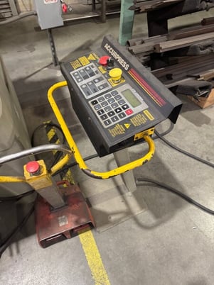130 Ton, Accurpress #713012, CNC hydraulic press brake, 12' overall, 124" between housing, 14" open, 6" Shut - Image 2