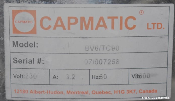 Capmatic Intrepid #F4-A/X-PP-222, Liquid Filler, Plugger & Capping System, 60 BPM, 4-1/2" belt, AB PLC, w/ - Image 5